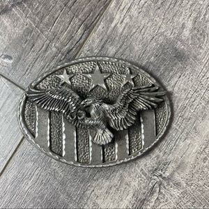 Vintage EGE 1995 pewter eagle belt buckle
